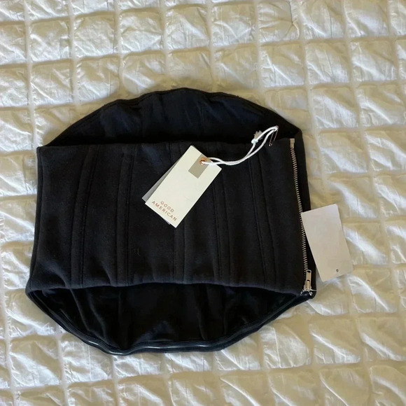 Good American black knit corset crop top - Picture 5 of 10